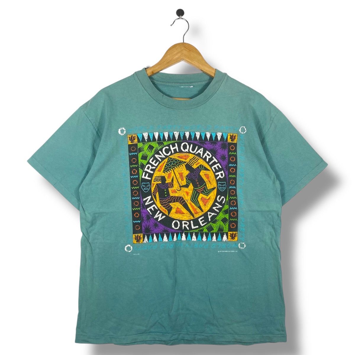 Vintage Vintage 90's FRENCH QUARTER New Orleans Graphic Tee Shirt Size US L / EU 52-54 / 3 - 1 Thumbnail