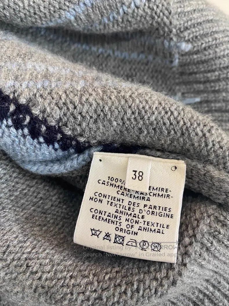 Hermes Hermes Blue-Grey Cashmere Sweater Cardigan Size XS / US 0-2 / IT 36-38 - 3 Thumbnail