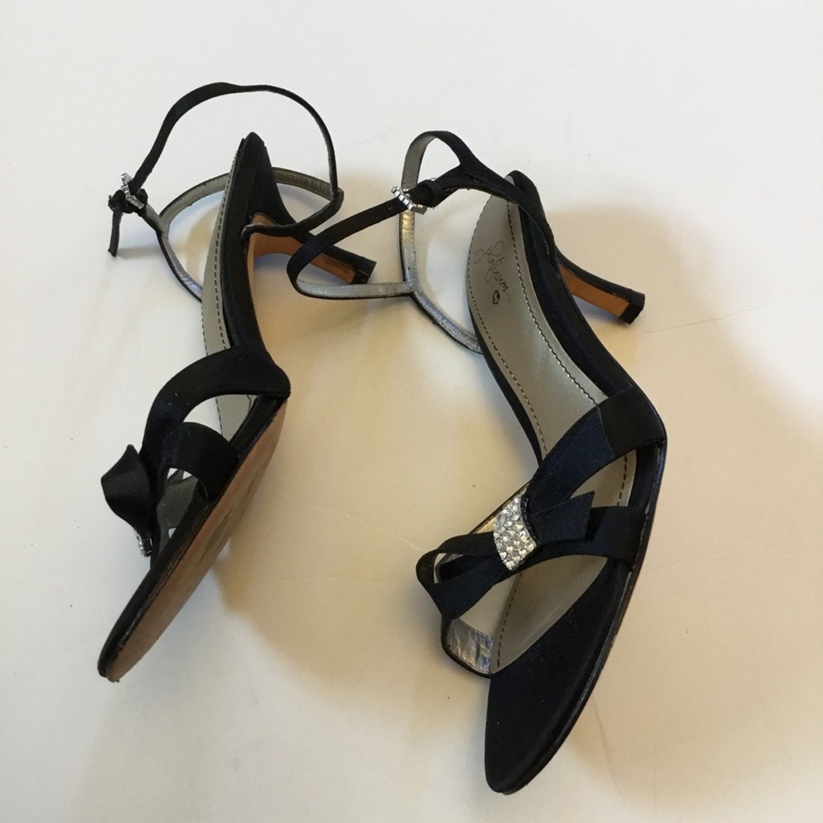 Other Platinum BP Black Sandals Heels Size US 6.5 / IT 36.5 - 2 Thumbnail