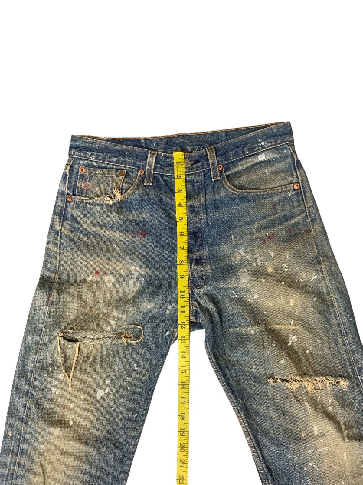 Levi's Vintage Clothing Rare Design Vintage Levi’s 501xx Distressed Denim Size US 32 / EU 48 - 14 Thumbnail