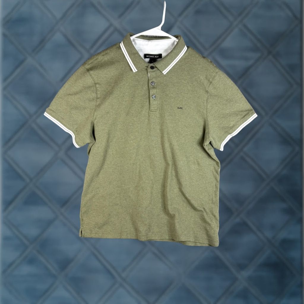 Michael Kors Michael Kors Polo Shirt Mens XL Green Short Sleeve Tipped Collar Logo Casual Polo Mens XL Green Size US XL / EU 56 / 4 - 1 Thumbnail