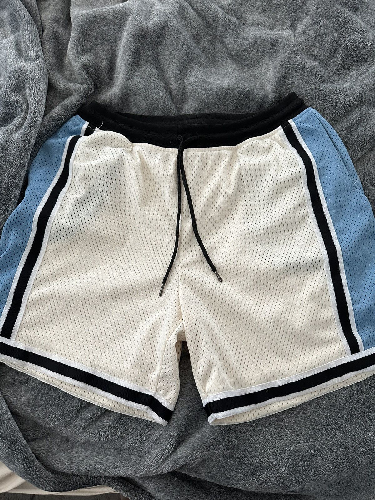 image of John Elliott Varsity Shorts Carolina in Light Blue, Men's (Size 32)