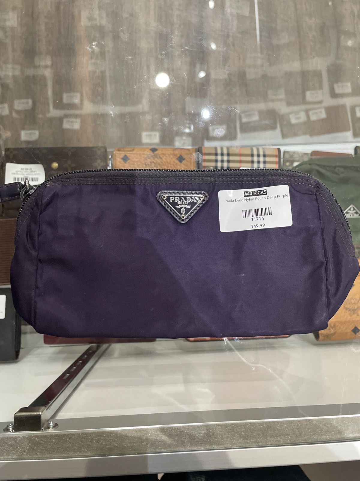 Prada Prada Long Nylon Pouch Deep Purple Size ONE SIZE - 1 Thumbnail