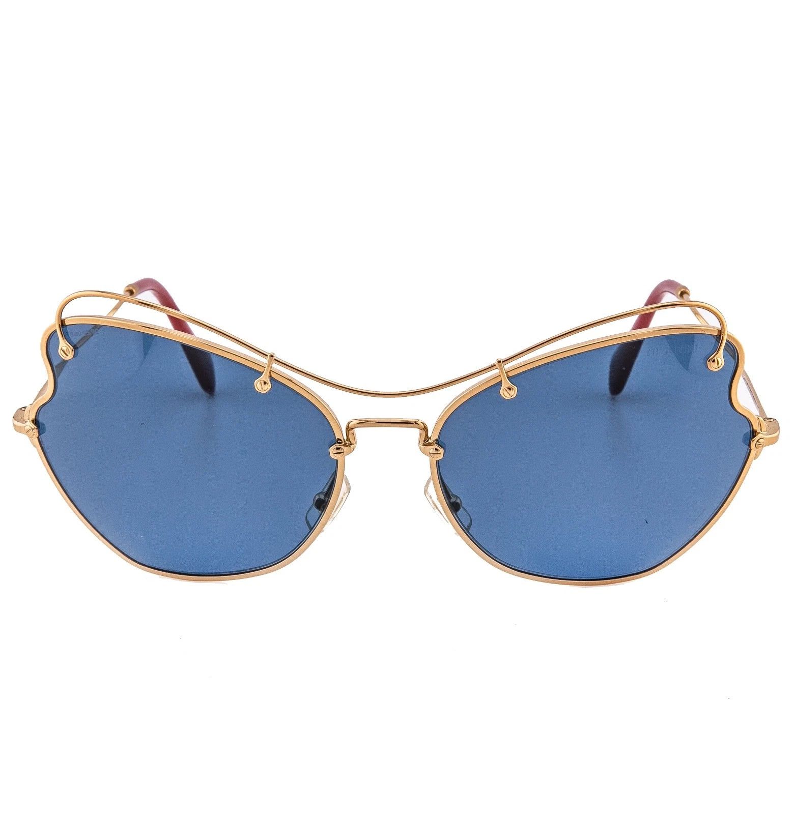 Miu Miu MIU MIU MU56RS SCENIQUE Butterfly 56R Blue Red Sunglasses Size ONE SIZE - 4 Thumbnail