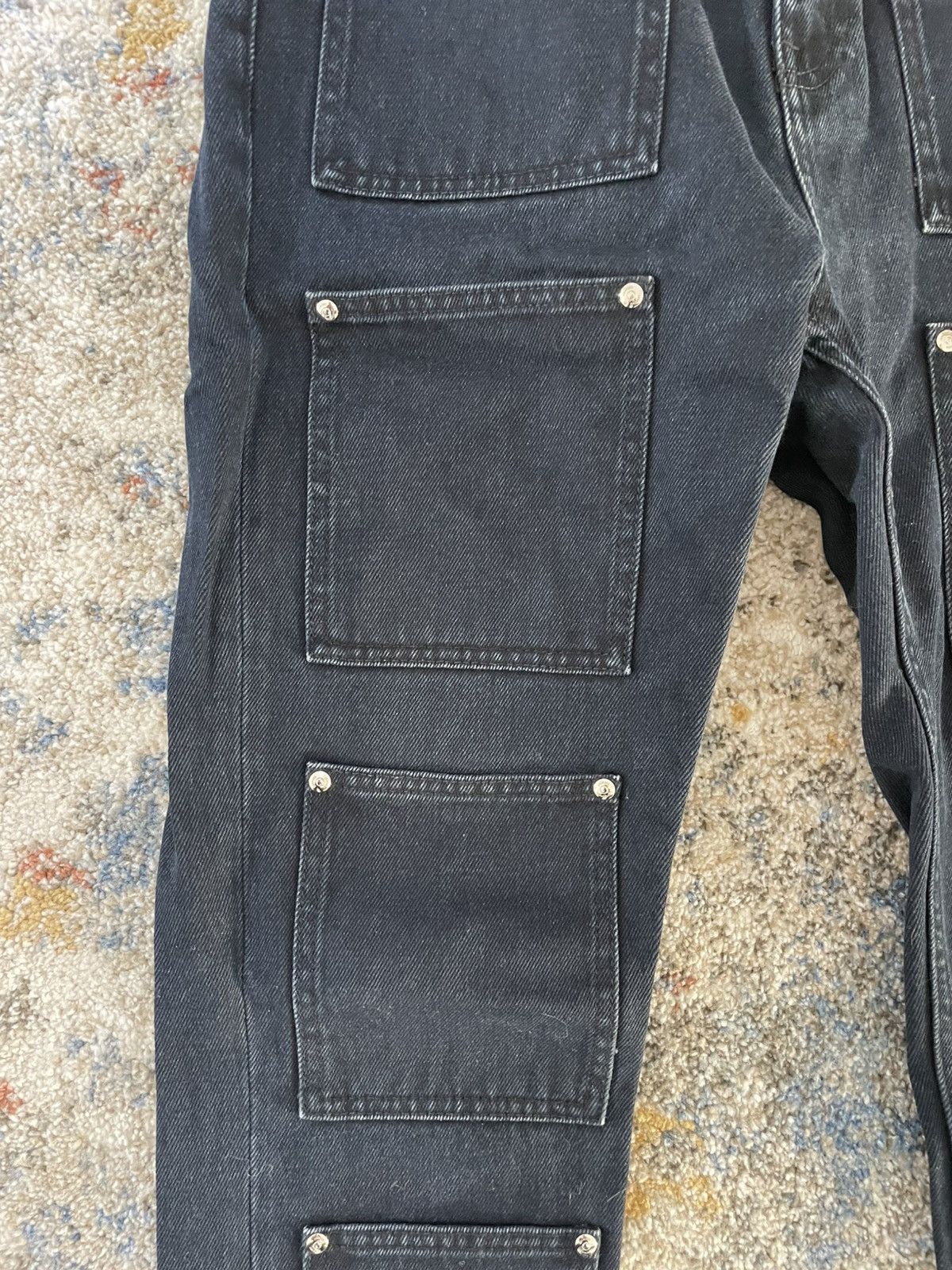 Vintage Lourdes Cargo Jeans in Midnight Blue Size US 29 - 2 Thumbnail