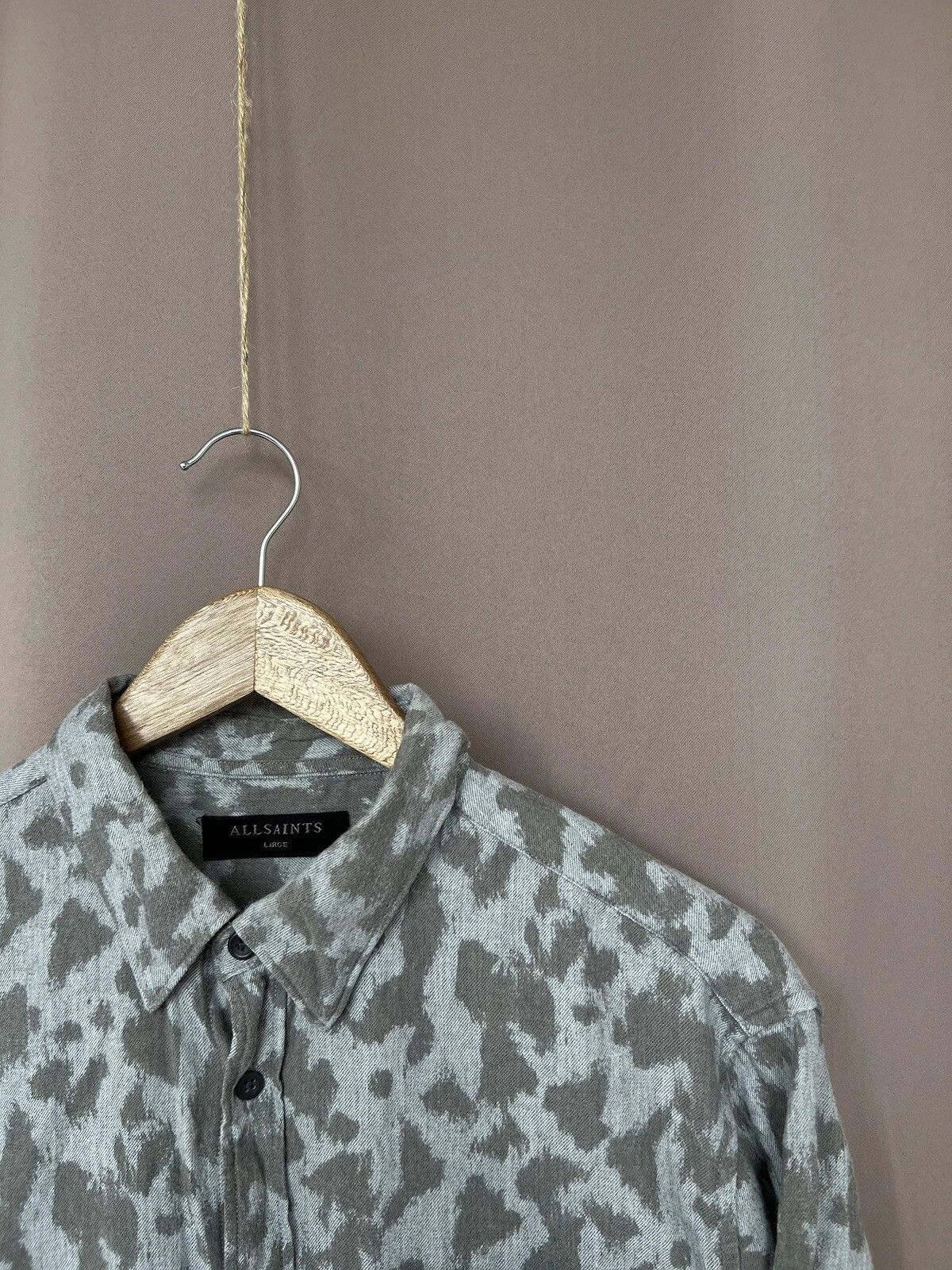 Allsaints AllSaints Montaud LS Cotton Button Shirt Mens Size L Size US L / EU 52-54 / 3 - 6 Thumbnail