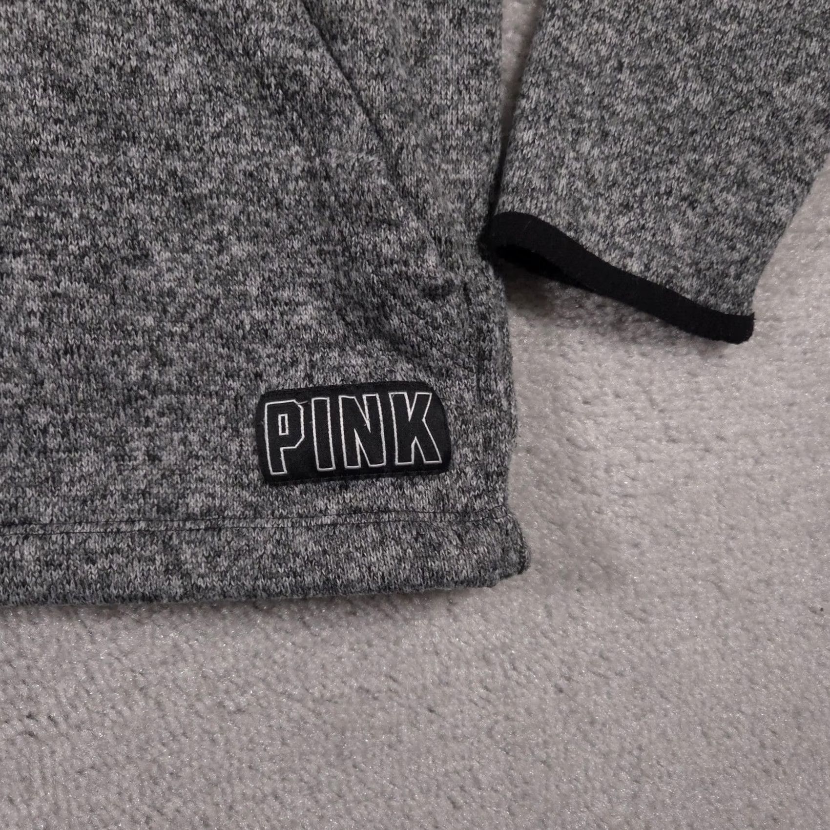 Pinko PINK Victoria's Secret Pullover Womens Medium Half Zip Sweater Fleece Pocket Sweater Gray Pocket Kangaroo Half Zip Mens? Size M / US 6-8 / IT 42-44 - 5 Thumbnail