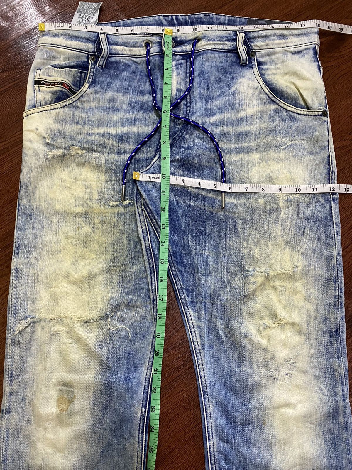 Diesel Black Gold Vintage Diesel Denim Vision Mud Wash Slim Jeans Size US 36 / EU 52 - 12 Thumbnail