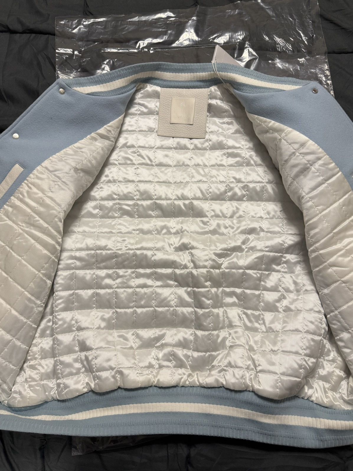 Givenchy Sky Blue Varsity Bomber NEW WITH TAGS Size US XL / EU 56 / 4 - 11 Thumbnail