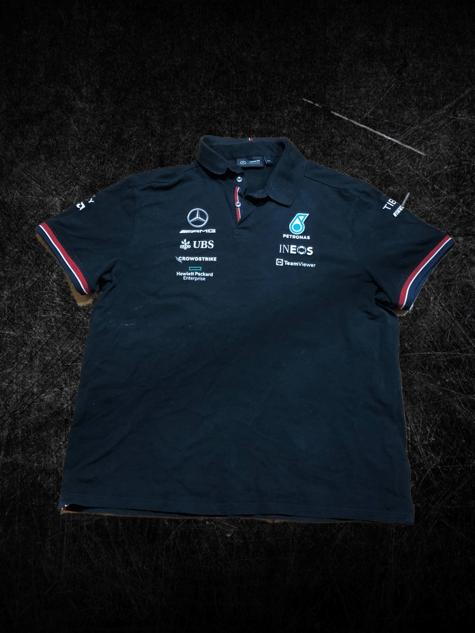 Mercedes-Benz Mercedes AMG Petronas F1 Team Black Polo Shirt Size US XXL / EU 58 / 5 - 1 Thumbnail