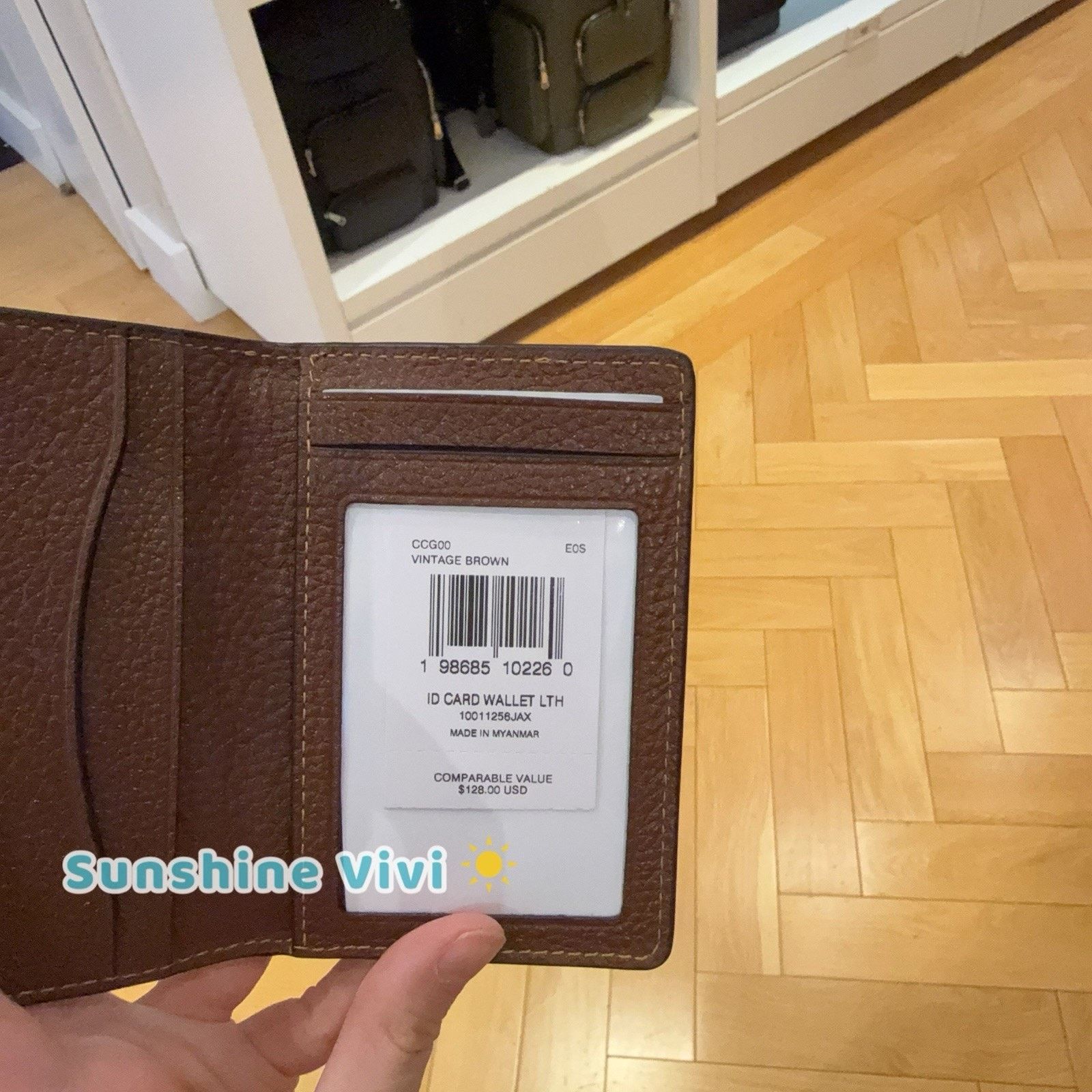Coach NWT Coach CCG00 Id License Credit Card Wallet VINTAGE BROWN Size ONE SIZE - 3 Thumbnail