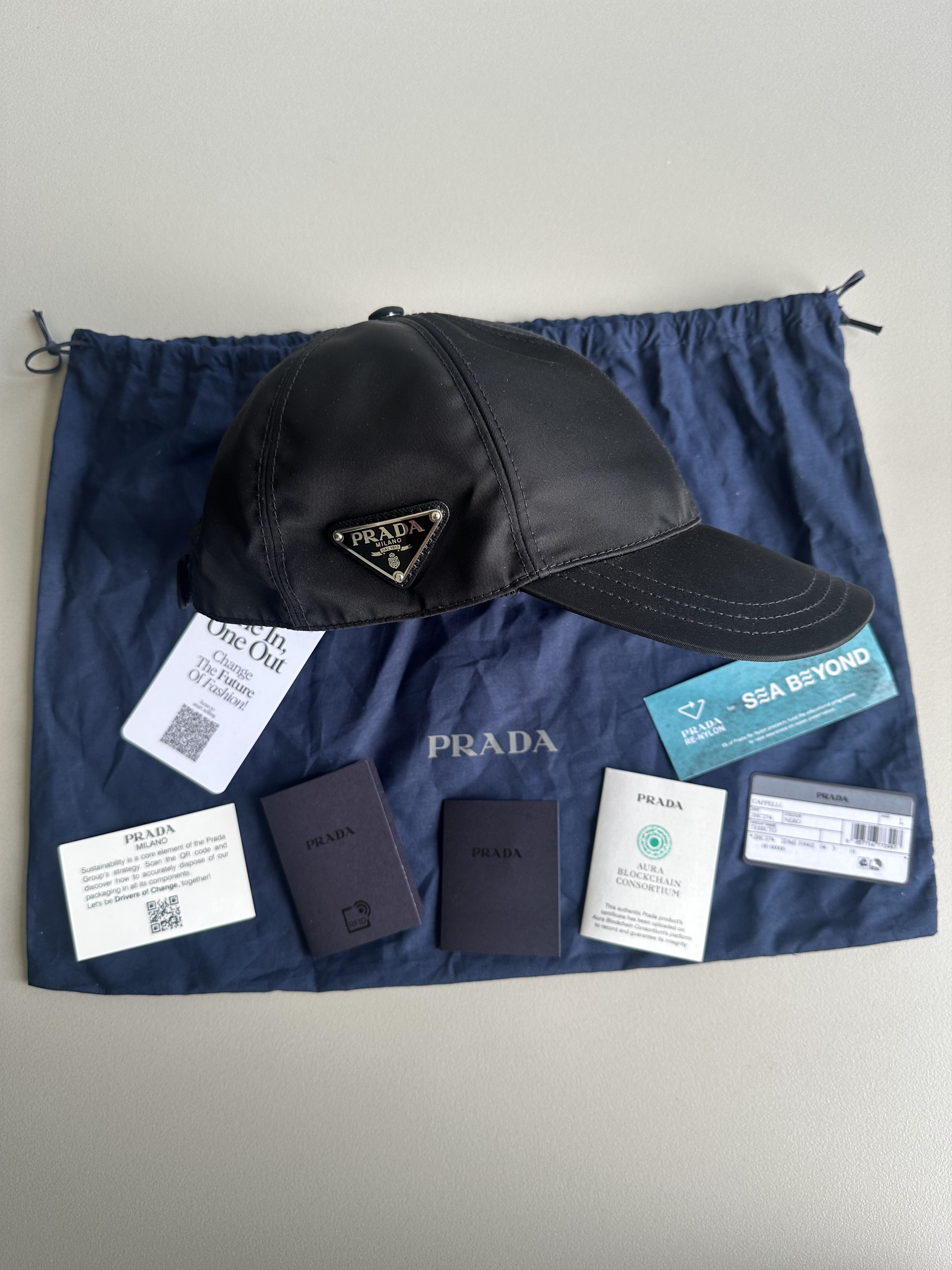 Prada Prada Re-Nylon Baseball Cap (size L) Size ONE SIZE - 1 Thumbnail