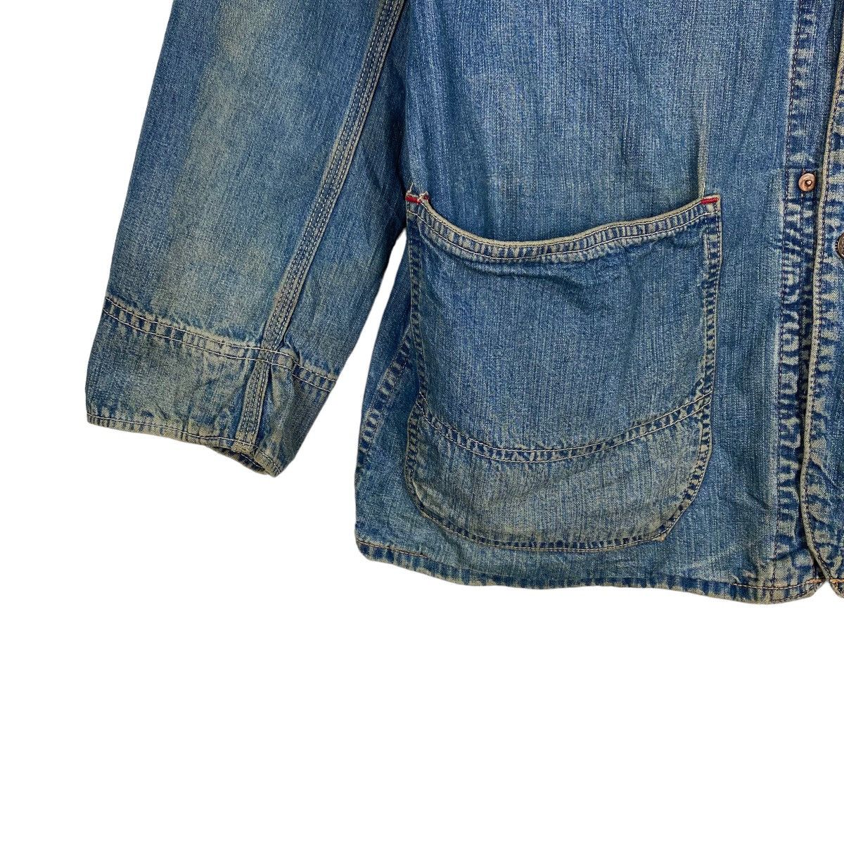 Blue Blue Japan Vintage BLUE BLUE ARIGATO Denim Chore Jacket Size US M / EU 48-50 / 2 - 12 Thumbnail