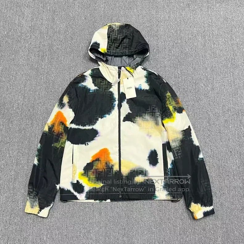 Fendi Fendi Splatter Effect Monogram Printed Zip-Up Jacket Size US M / EU 48-50 / 2 - 1 Thumbnail