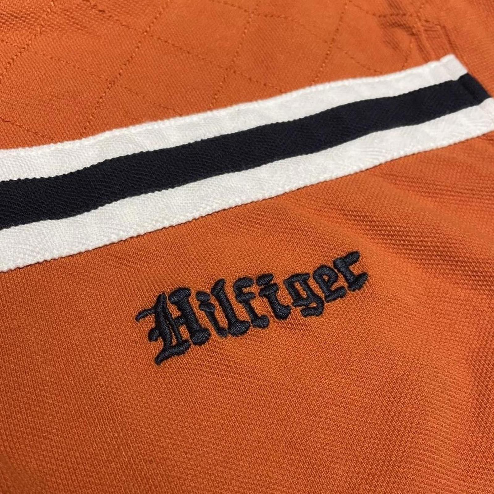 Tommy Hilfiger Tommy Hilfiger Orange Old English Embroidered Polo XXL Size US XXL / EU 58 / 5 - 2 Thumbnail