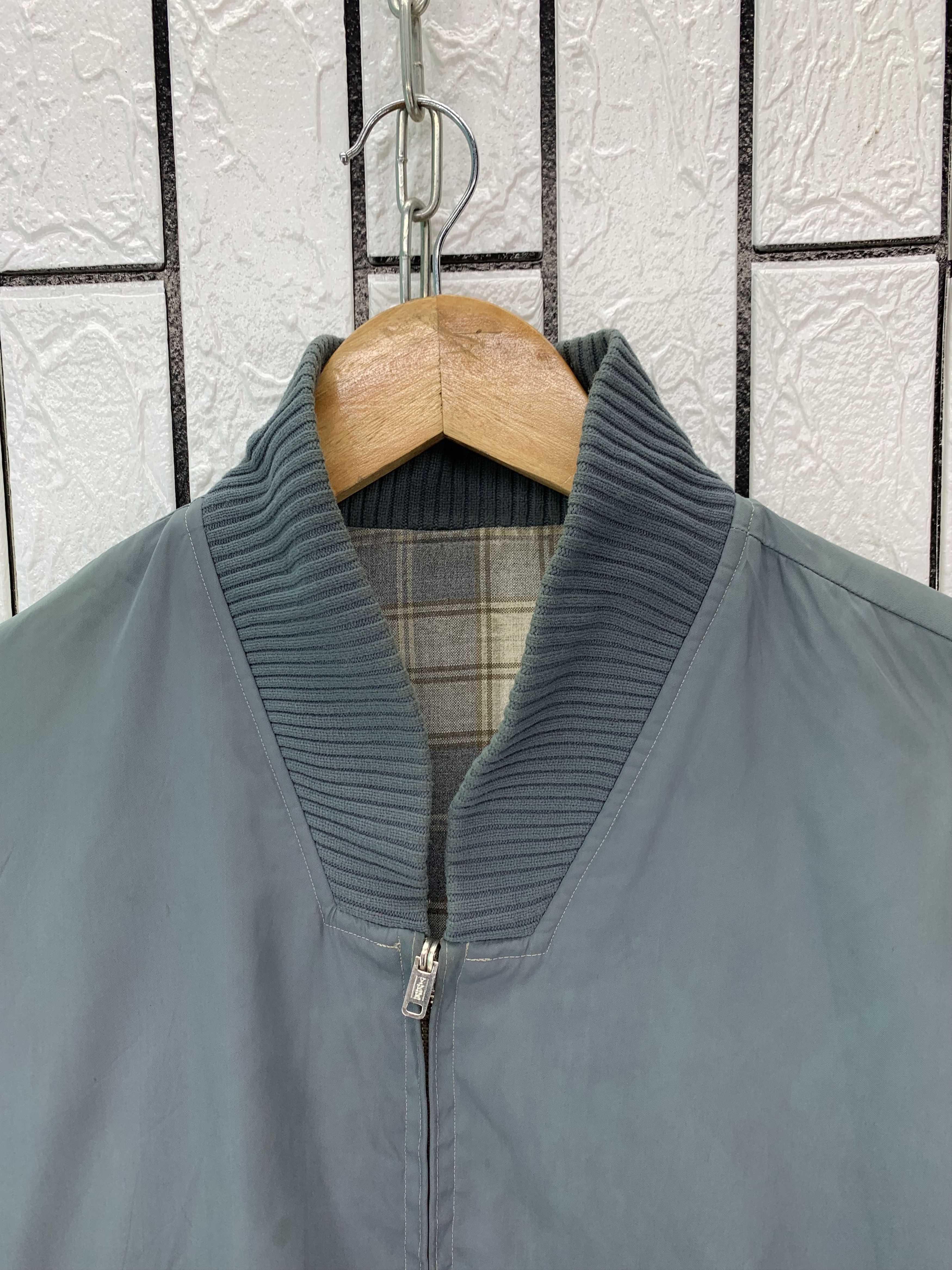 Japanese Brand Vintage Reversible Plaid/Plain Jacket Size US S / EU 44-46 / 1 - 9 Thumbnail