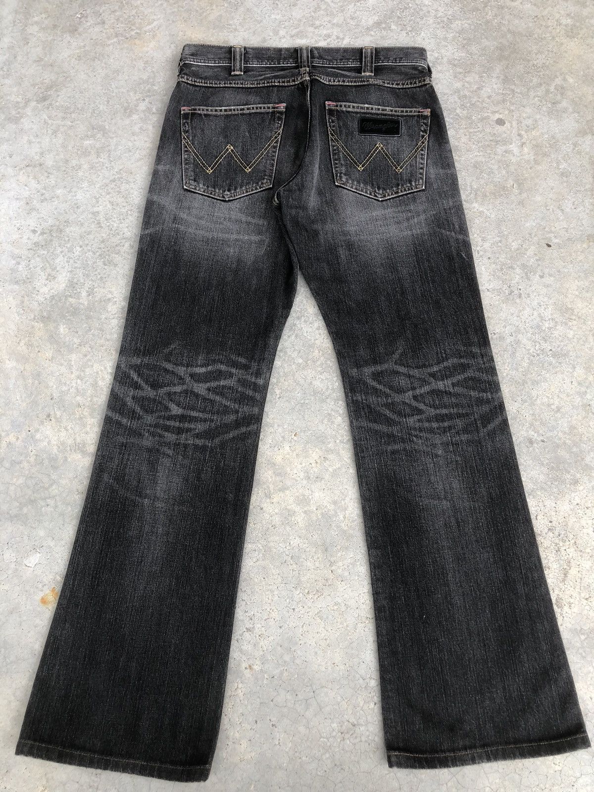 If Six Was Nine Japanese Wrangler Flared Jeans Distressed Jeans Size US 32 / EU 48 - 2 Thumbnail
