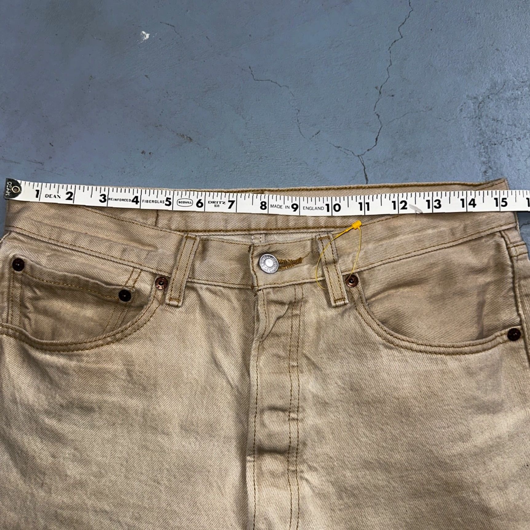 Levi's VINTAGE Levi's 501 Jeans Straight Denim 32x32 Regular Mens Beige Cotton Dark Wash 90s USA Mid Rise Jeans 32in Inseam | Levi's 501 Series Size US 32 / EU 48 - 7 Thumbnail