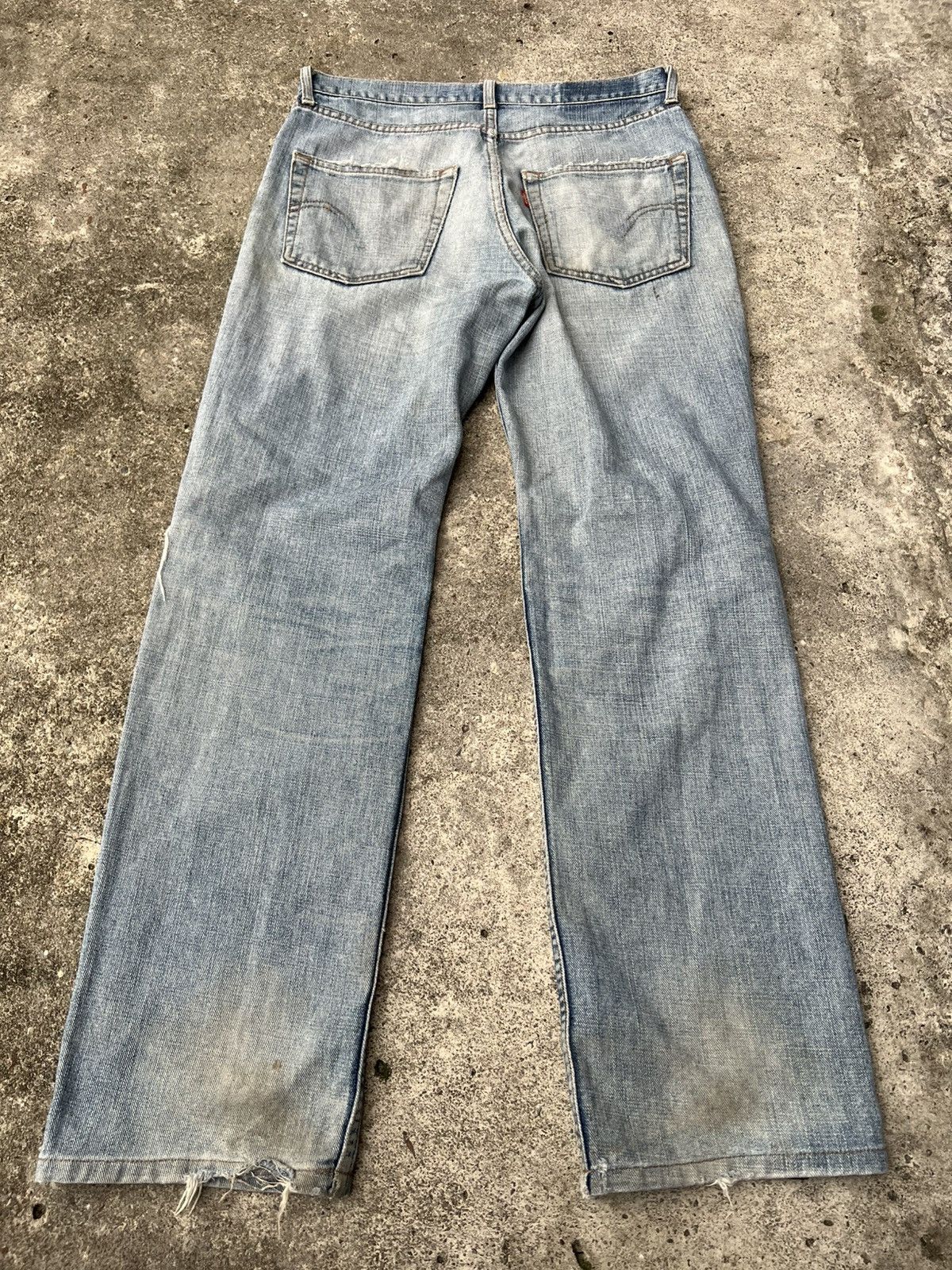Levi's Vintage Levis 533 Distressed Light Wash Jean Size US 32 / EU 48 - 2 Thumbnail