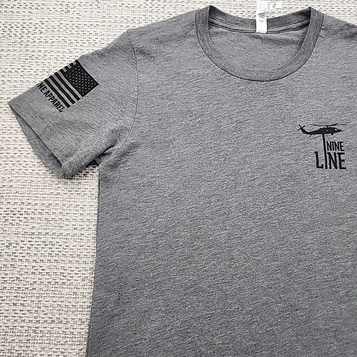 Born Nine Line T Shirt Adult Small Born Free 1776 Gray Short Sleeve Patriotic Graphic Print Military Classic Mens Size US S / EU 44-46 / 1 - 5 Thumbnail