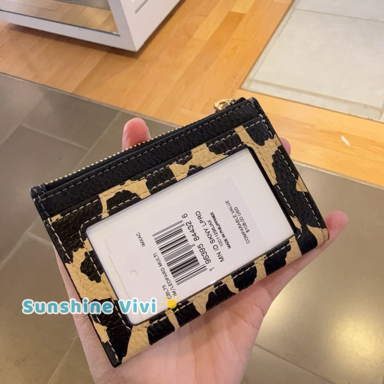 Coach NWT Coach Mini Skinny Id Case Leopard CBL75 Gold/Leopard Size ONE SIZE - 2 Thumbnail