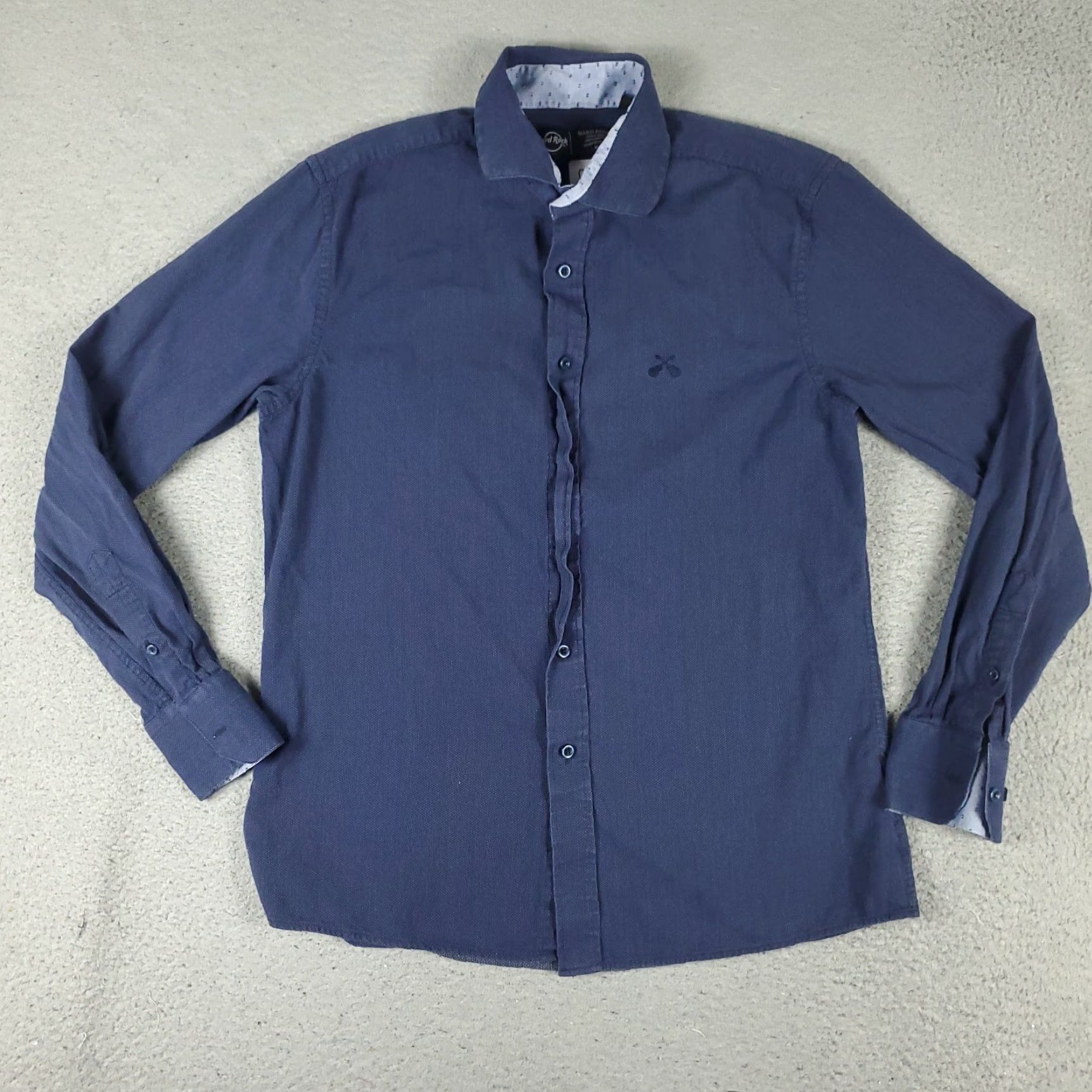 Hard Rock Cafe Hard Rock Shirt Mens Medium Blue Button-Up Long Sleeve Casual Shirt Size US M / EU 48-50 / 2 - 2 Thumbnail