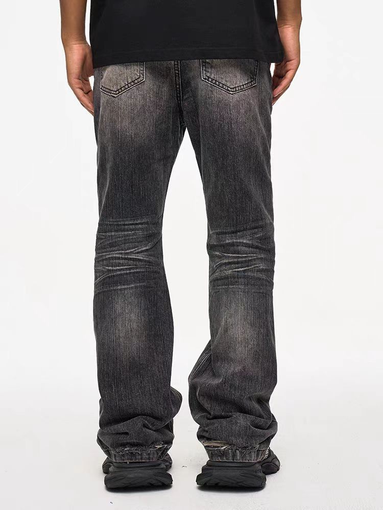 Japanese Brand × Jean High street cat whisker distressed micro flare jeans Size US 32 / EU 48 - 4 Thumbnail