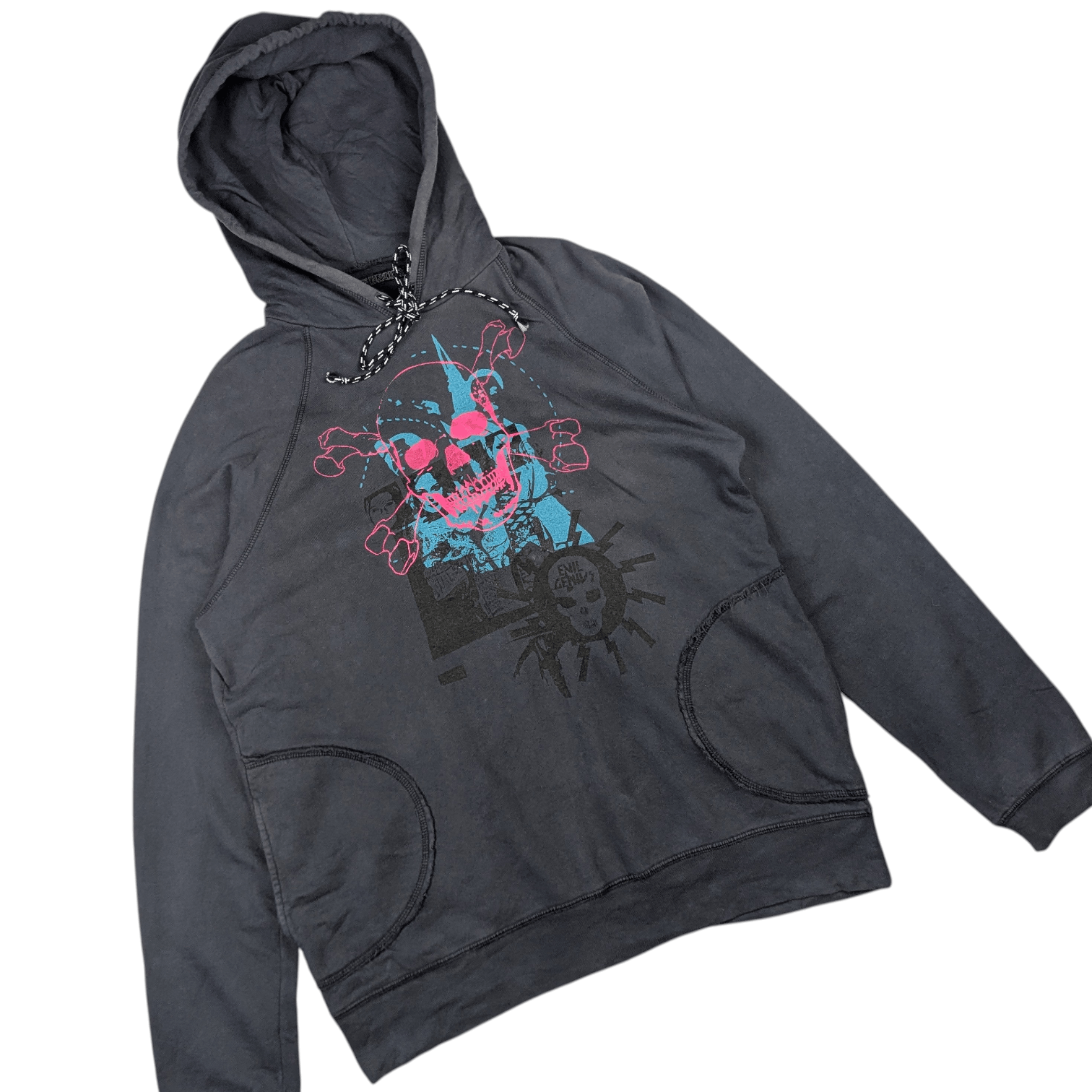 Japanese Brand Rare Hard To Find EVIL GENIUS Skull Skeleton Hoodie Size US M / EU 48-50 / 2 - 4 Thumbnail