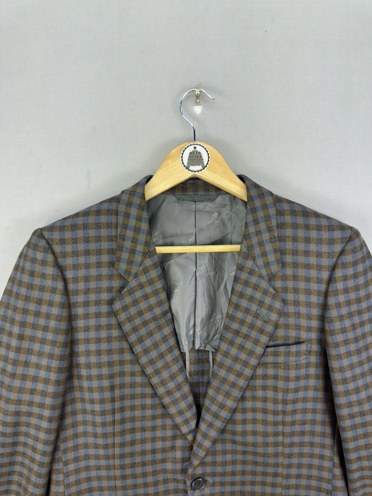 Nina Ricci Vintage Nina Ricci Paris Checkered Coat Jacket Size M / US 6-8 / IT 42-44 - 7 Thumbnail