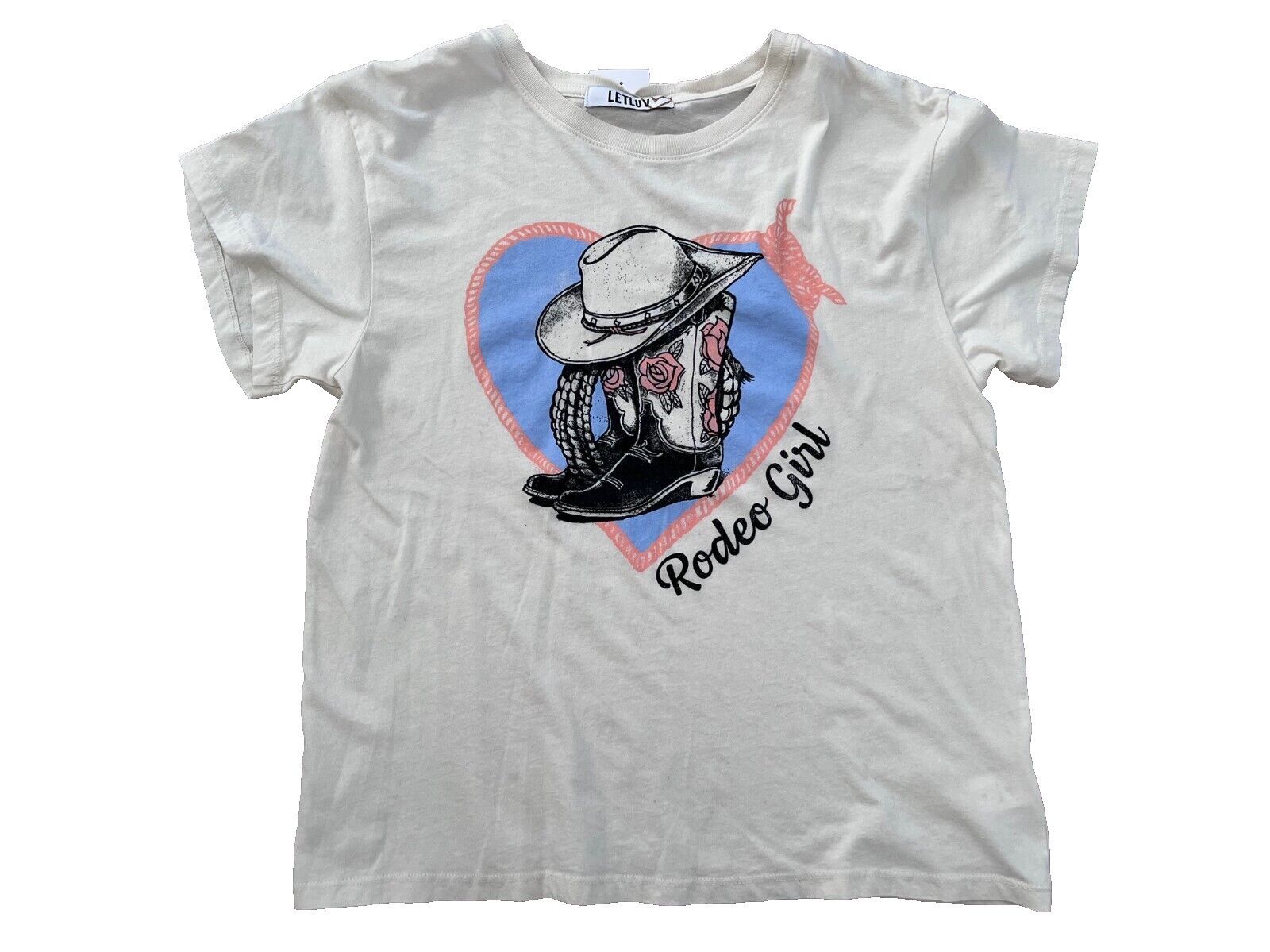 Other Letluv Rodeo Girl Hat Boots Tee Off White ( M ) Size M / US 6-8 / IT 42-44 - 1 Thumbnail