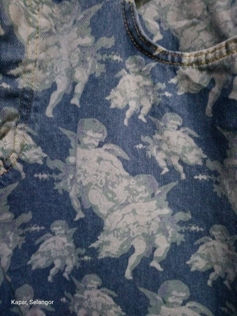 Boohoo × Hysteric Glamour BoohooMAN full print relaxed jeans Size US 35 - 4 Thumbnail
