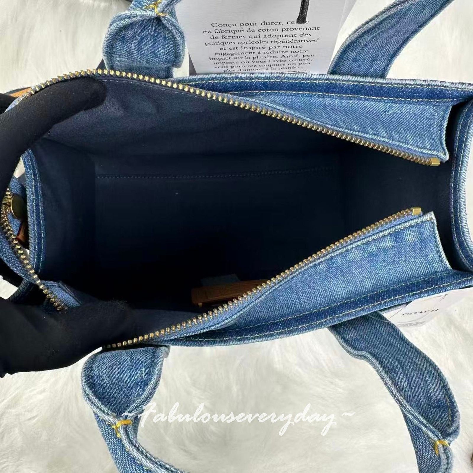 Coach COACH Cargo Tote Bag 26 Crossbody In Denim/Gold/Denim Size ONE SIZE - 10 Thumbnail