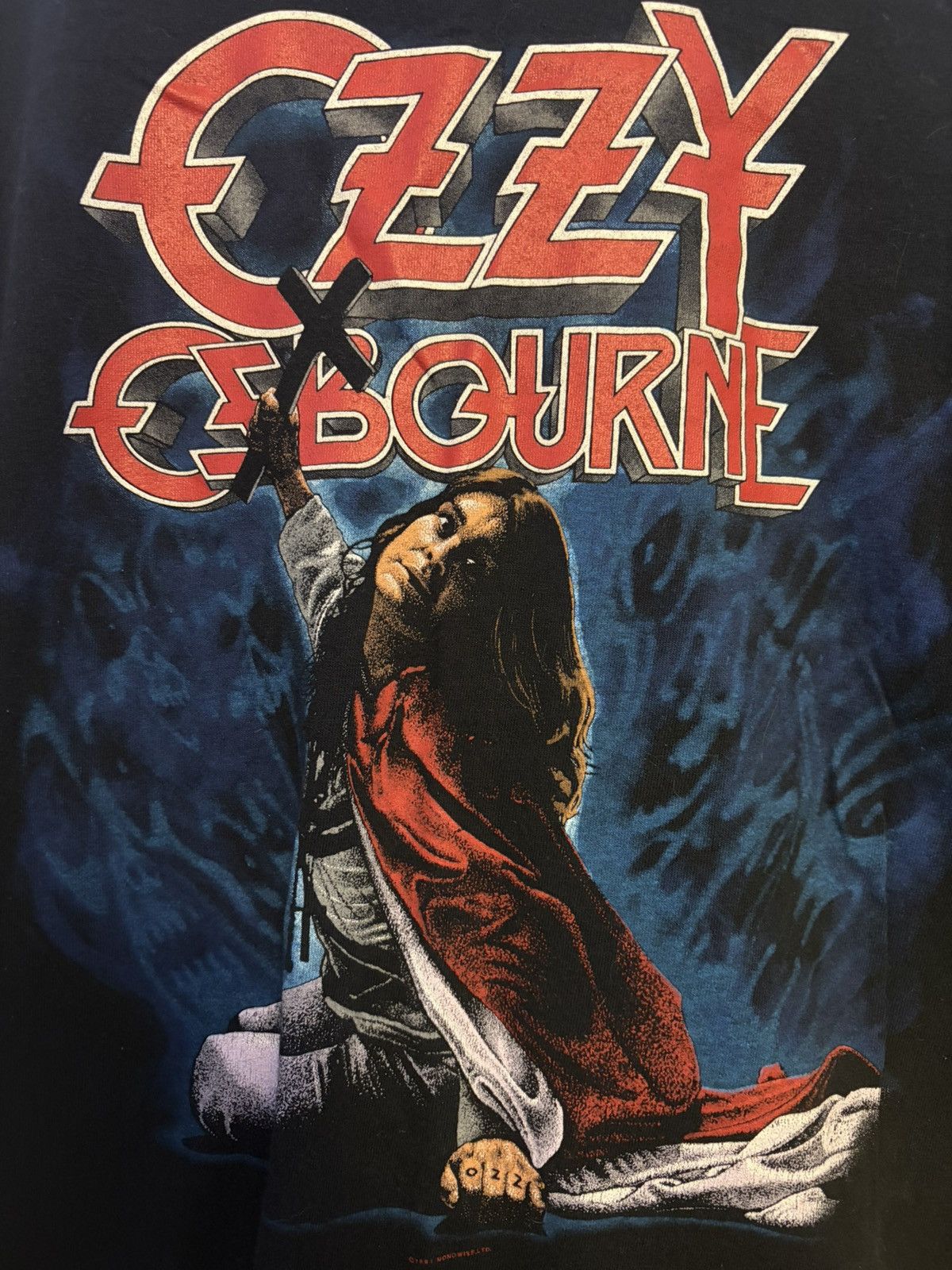 Band Tees Rare Vintage 1991 Ozzy Osborne Blizzard of Ozz t-shirt Size US XL / EU 56 / 4 - 3 Thumbnail