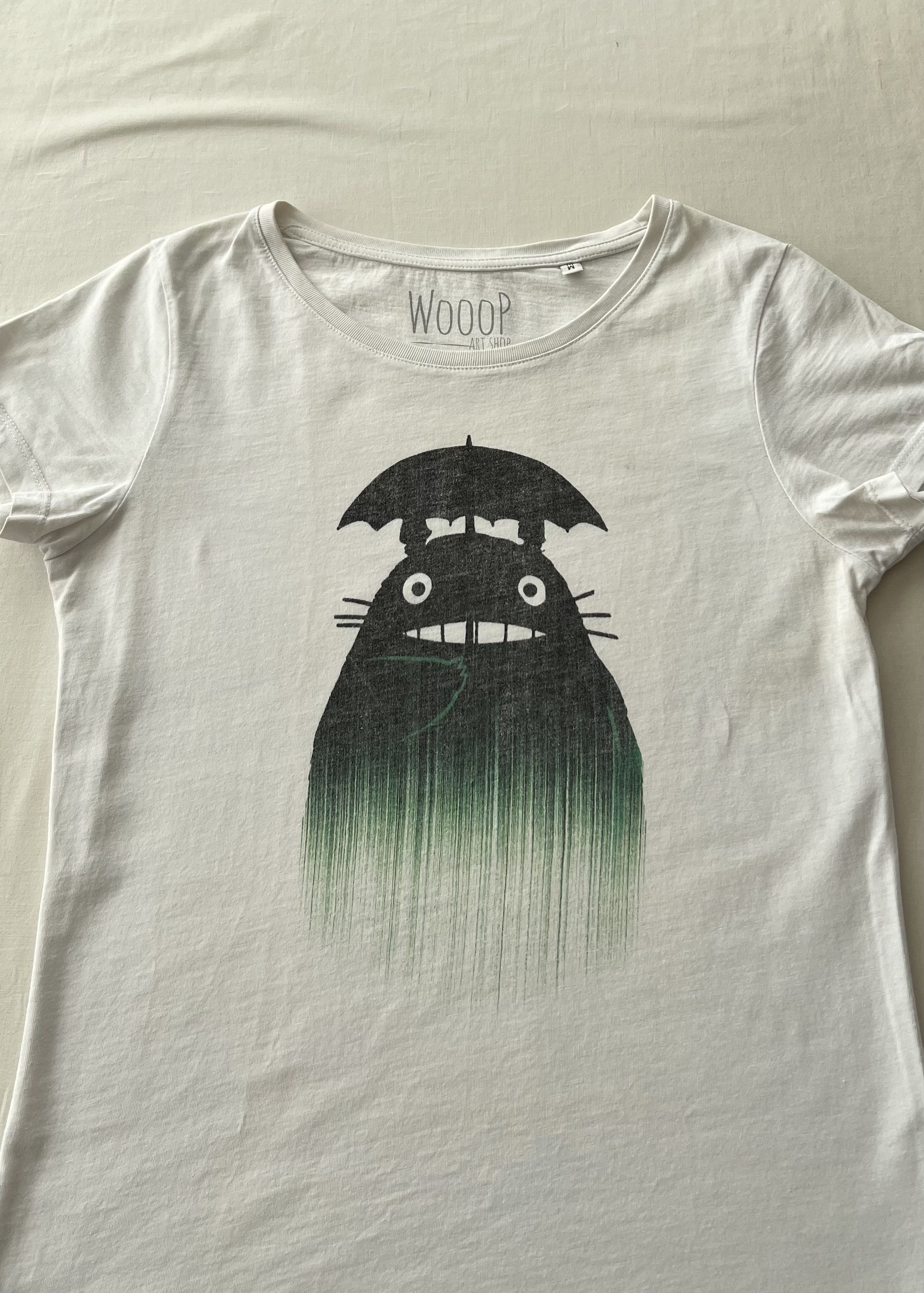 Anime My Neighbor Totoro Anime Movie Womens White T-shirt Size M / US 6-8 / IT 42-44 - 3 Thumbnail
