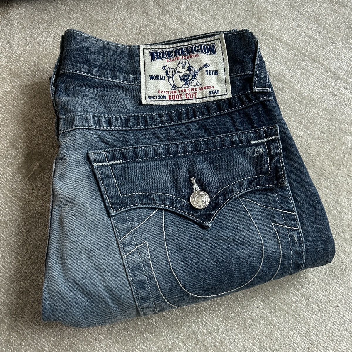 True Religion PERFECT True Religion Boot Cut Flared Jeans Size US 33 - 1 Thumbnail