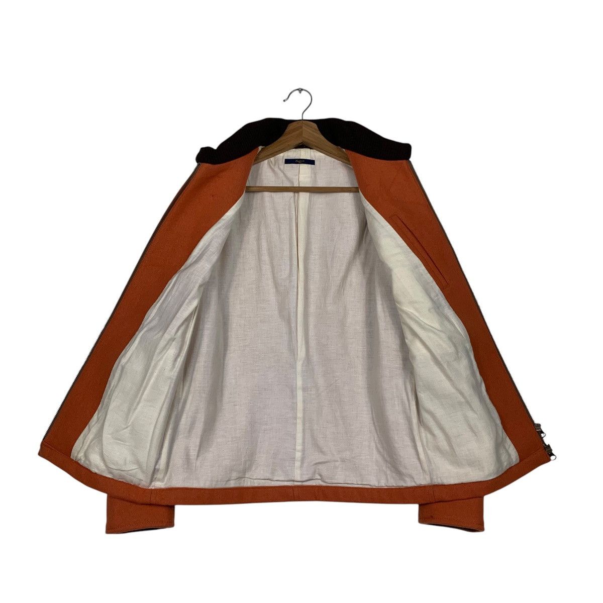 Japanese Brand SIMPLICITE PLUS Orange Wool Casual Jacket #2306-C103 Size US S / EU 44-46 / 1 - 11 Thumbnail