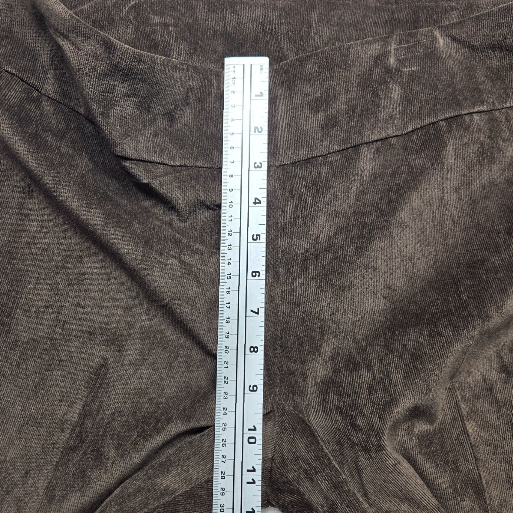 Vintage New Directions Pants Shirt Womens Adult 14 Brown Solid Corduroy Straight Leg Dress Pants Fall 90s City Preppy Size 36" / US 14 / IT 50 - 7 Thumbnail