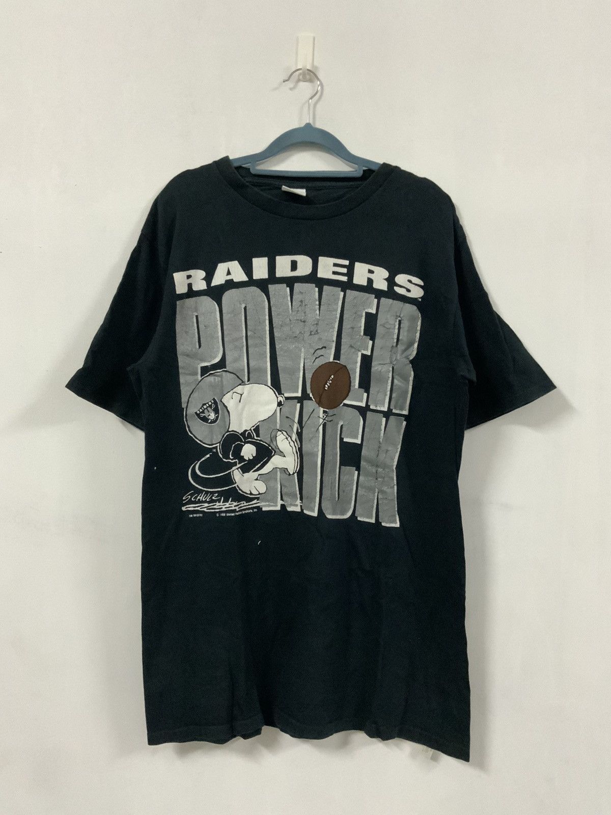 NFL Vintage Raiders Power Kick Schulz Big Logo tee Size US L / EU 52-54 / 3 - 3 Thumbnail