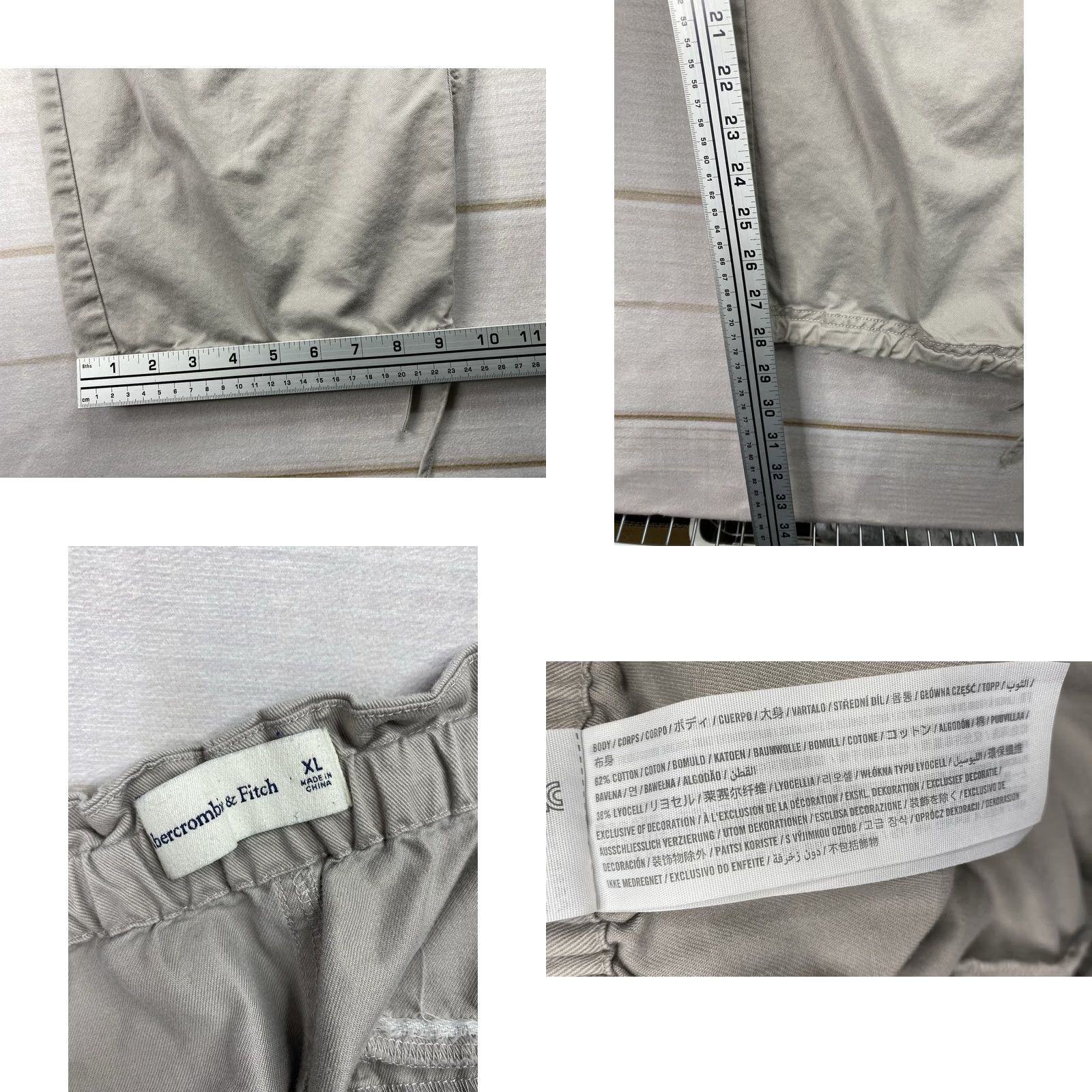 Abercrombie & Fitch Abercrombie & Fitch Cargo Pants XL Khaki Baggy Paratrooper Y2K Wide-Leg Unisex Pants Size US 36 / EU 52 - 8 Thumbnail