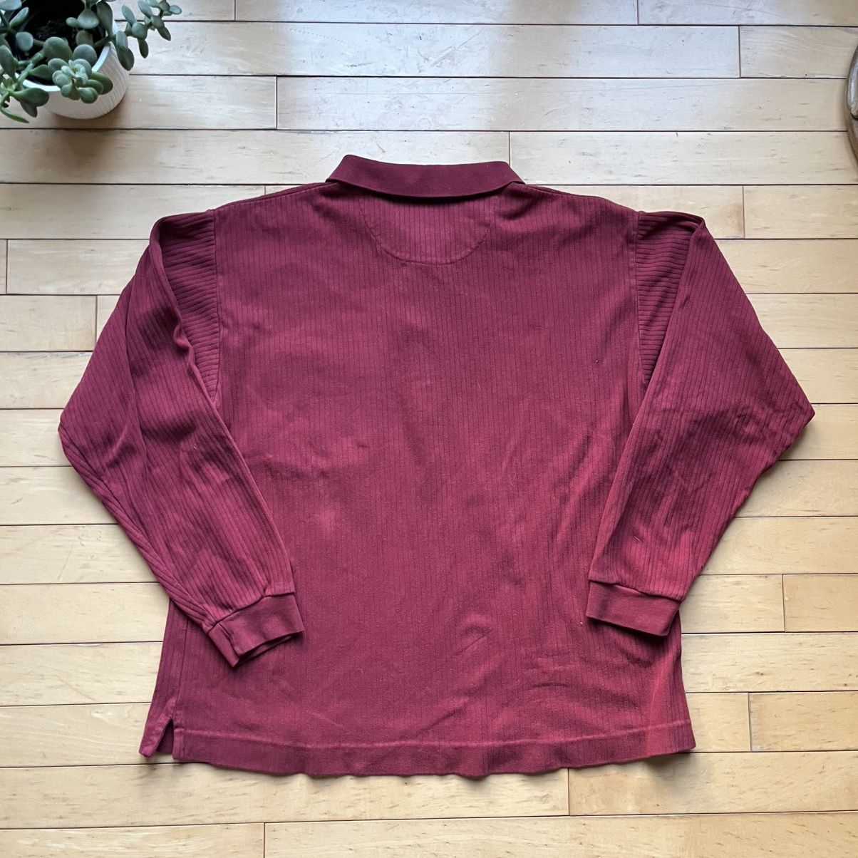 Chaps Ralph Lauren × Polo Ralph Lauren × Vintage Red/Burgundy Chaps Ralph Lauren long sleeve polo Size US M / EU 48-50 / 2 - 6 Thumbnail