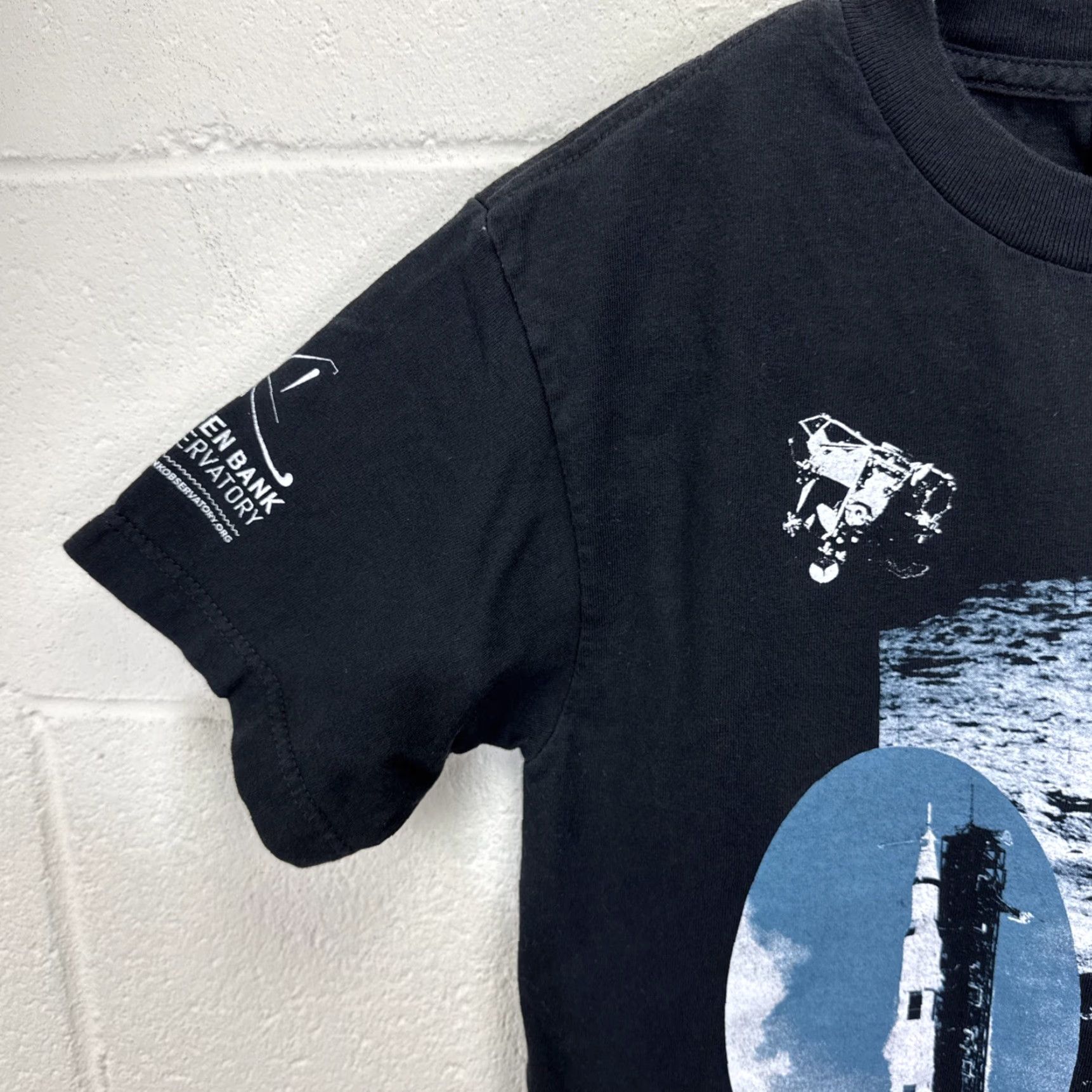 NASA VINTAGE Cotton Expressions T-Shirt Space 90s Adult Small Black Cotton Expressions 90s NASA One Small Step Graphic Print Mens Size US S / EU 44-46 / 1 - 5 Thumbnail
