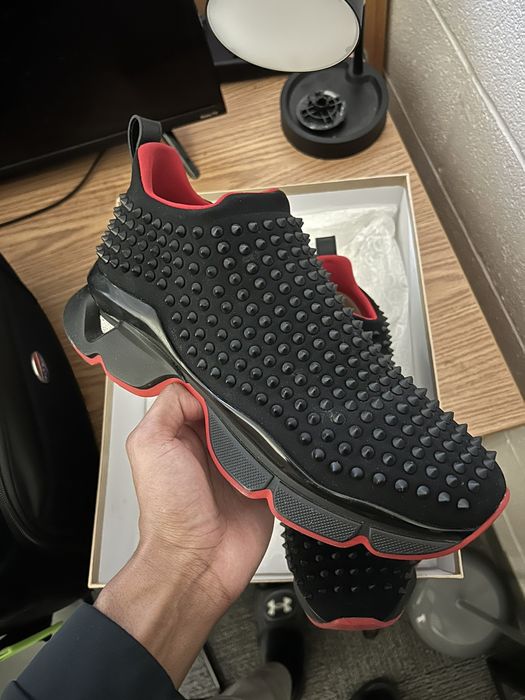 Christian Louboutin Spike Sock Sneakers Spiked Neoprene | Grailed