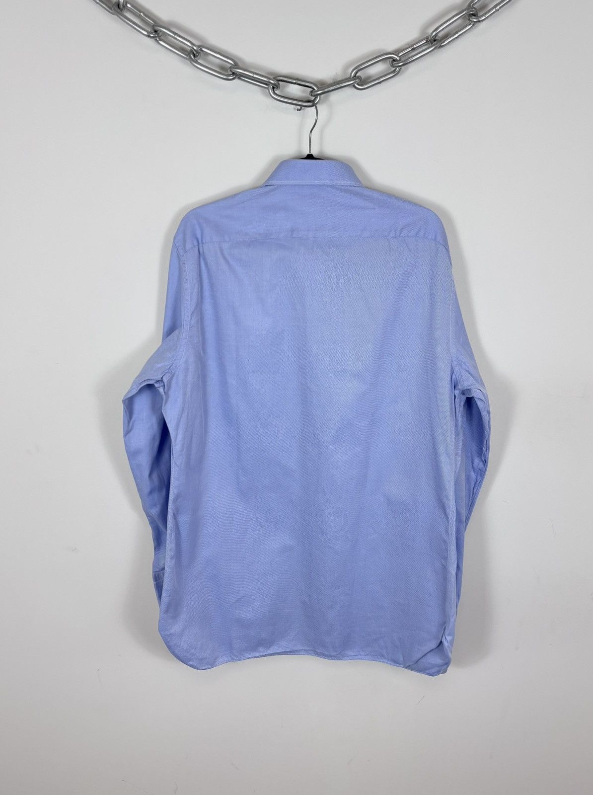 Ermenegildo Zegna Ermenegildo Zegna Trofeo Su Misura Men’s Blue Dress Shirt Size US XL / EU 56 / 4 - 16 Thumbnail