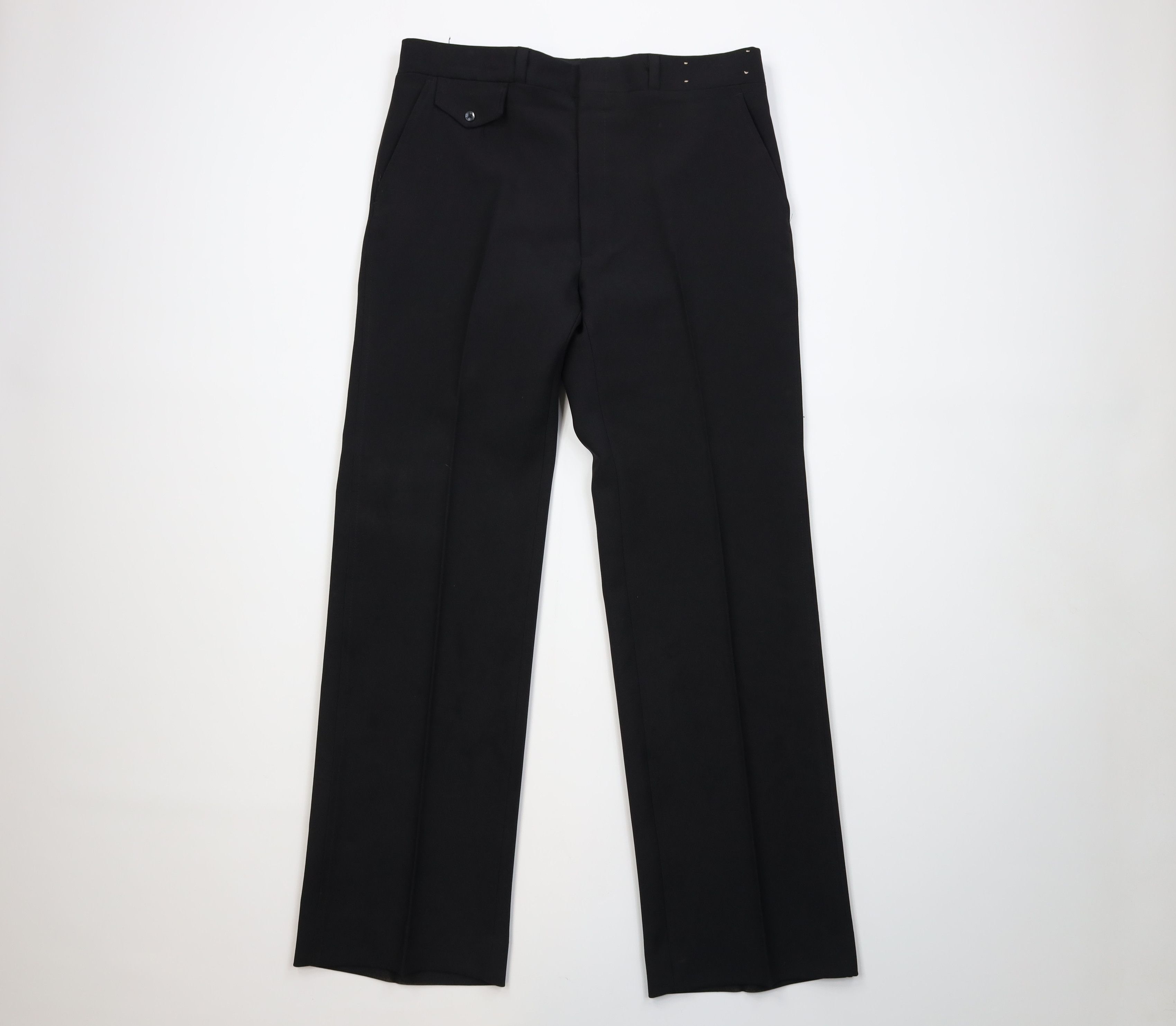 Vintage Vintage 70s Streetwear Flared Wide Leg Chino Pants Black USA Size US 36 / EU 52 - 1 Thumbnail