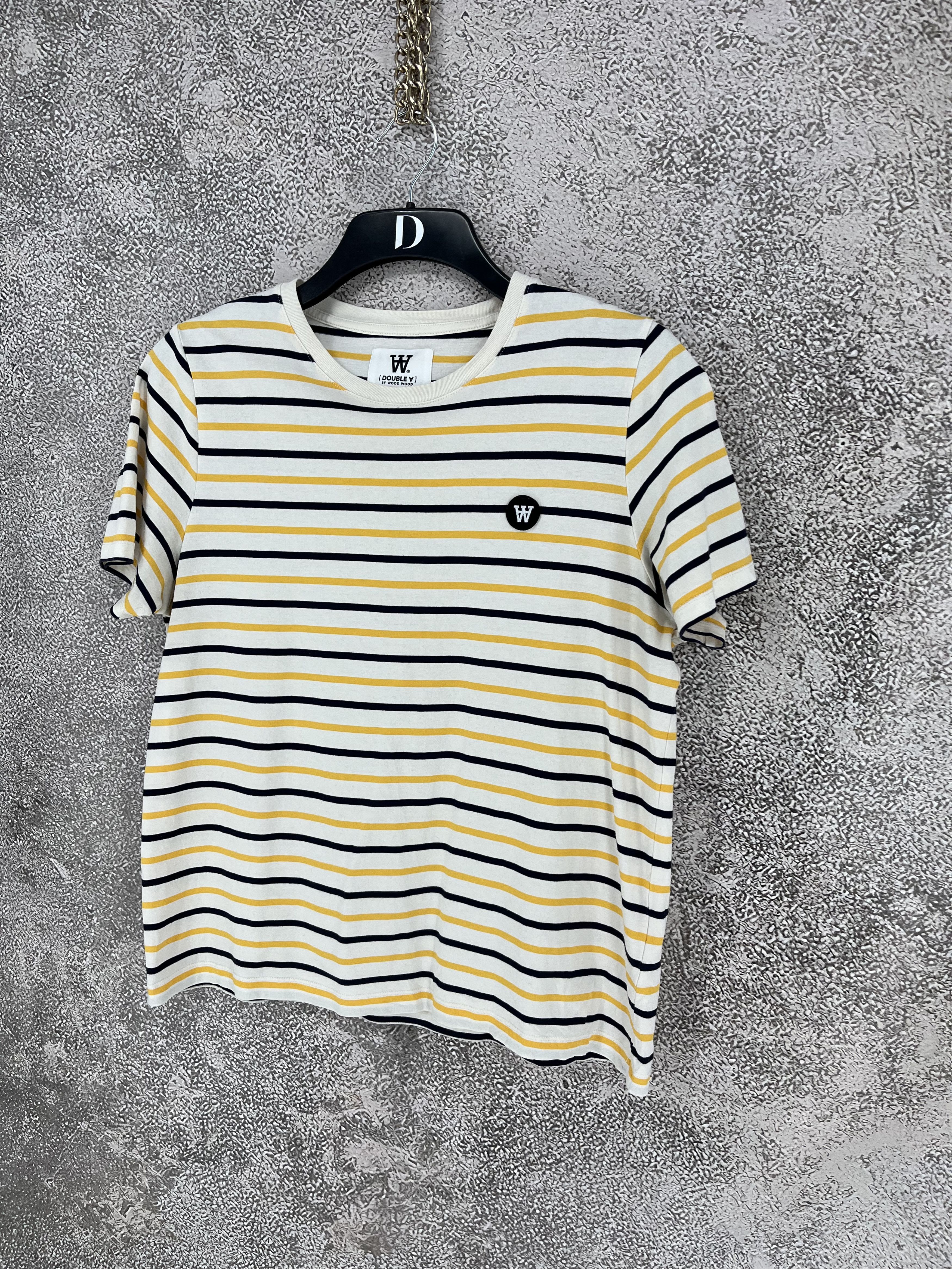 Wood Wood Wood Wood Mia Stripe T-shirt off-white/yellow stripes Size L / US 10 / IT 46 - 3 Thumbnail