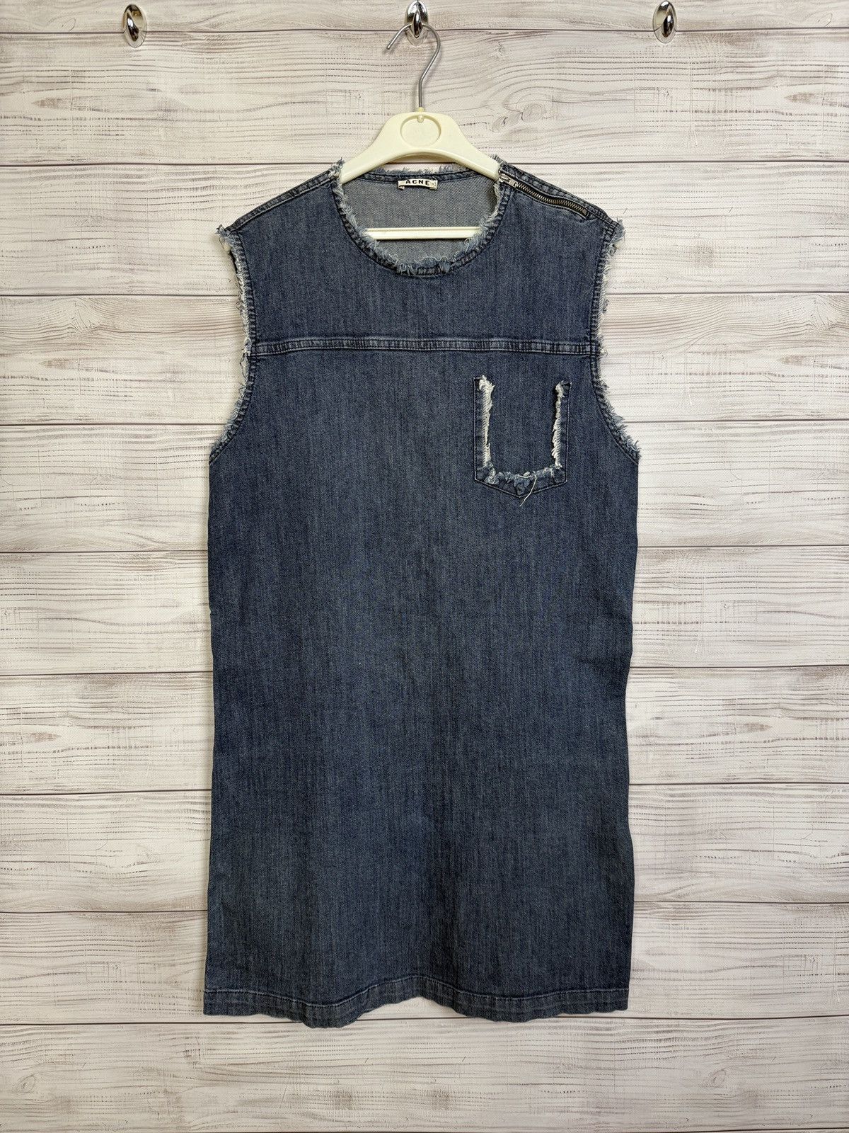 Acne Studios Acne Studios Distressed Denim Dress Size XS / US 0-2 / IT 36-38 - 1 Thumbnail