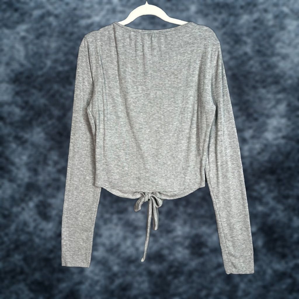 Vintage Bumpsuit Womens Small Maternity Gray Long Sleeve Drawstring Ruched Crop Top Size S / US 4 / IT 40 - 1 Thumbnail