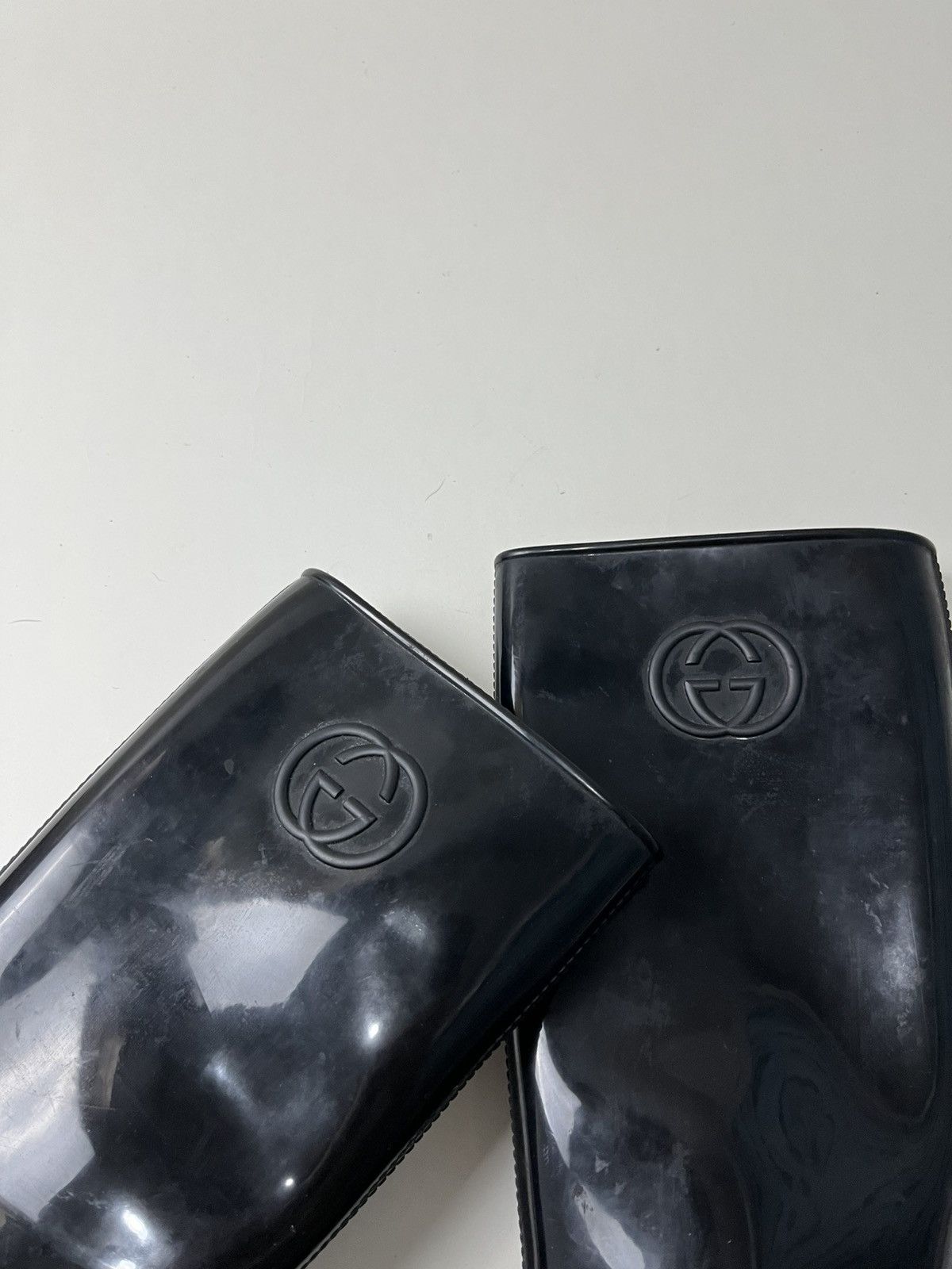 Gucci Gucci Black Rubber Rain Boots Size US 5 / IT 35 - 2 Thumbnail