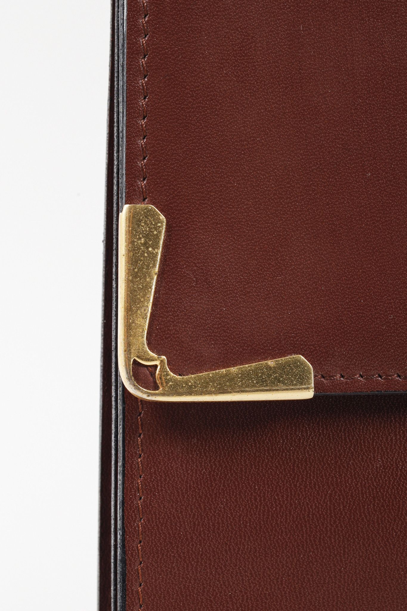 Cartier Cartier Logo Red Burgundy Leather Vintage Document Case Size ONE SIZE - 8 Thumbnail