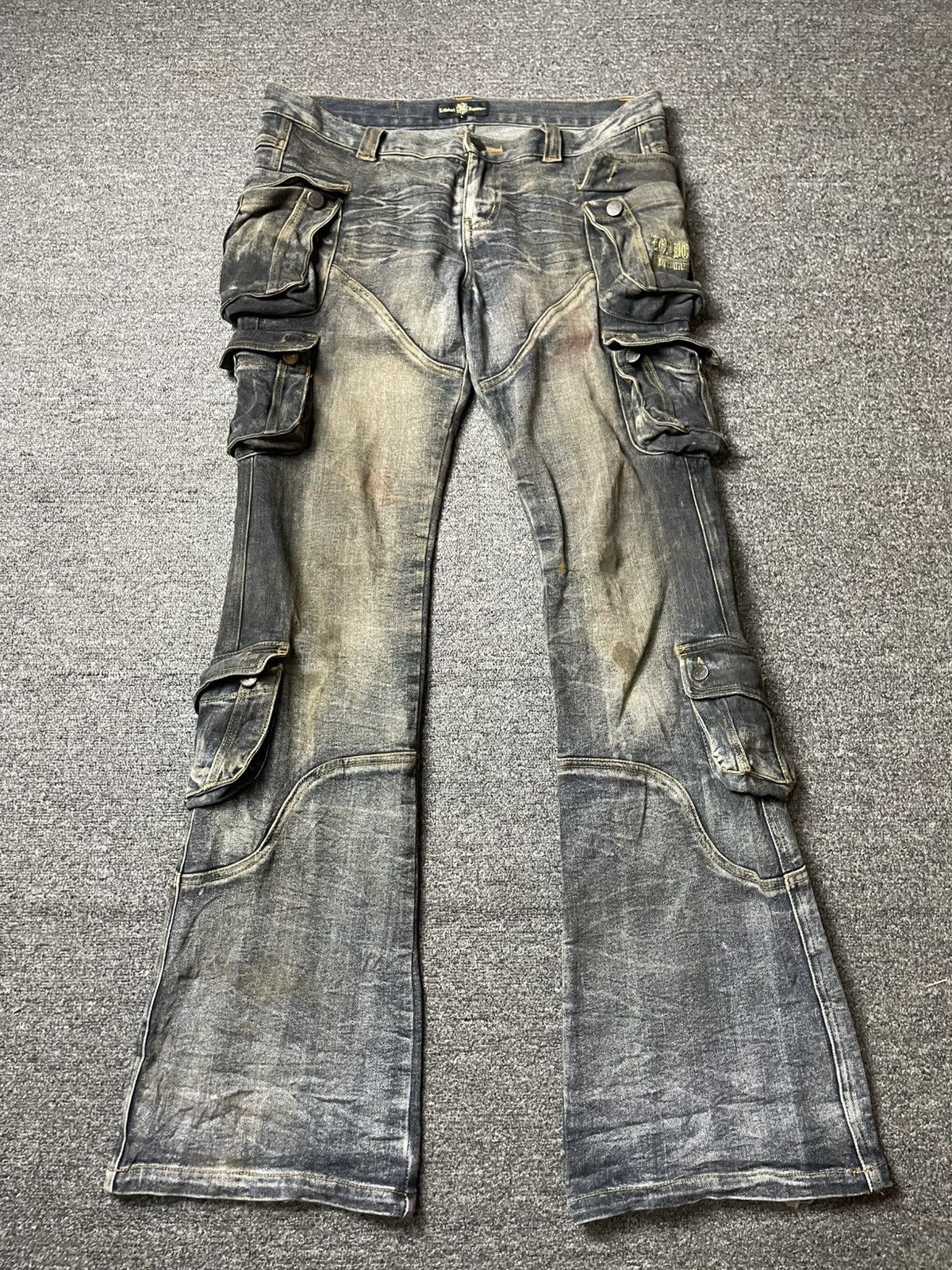 Pre-owned If Six Was Nine X Le Grande Bleu L G B Lowbox Premium Multi Pocket Flare Cargo (92)